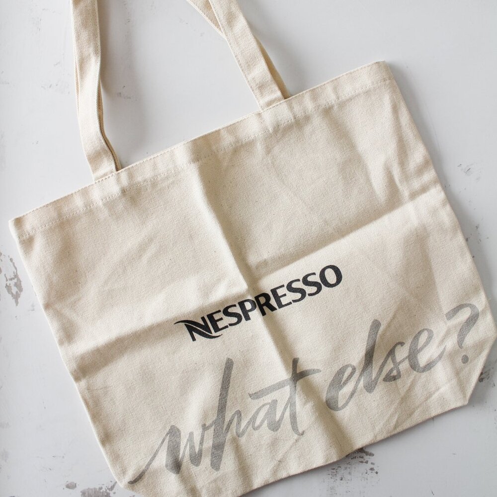 New Nespresso "What else" organic Cotton TOTE Bag - NEW